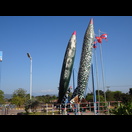 Vor einer Tankstelle